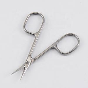 Tijeras profesionales para cutículas de uñas de acero inoxidable de 3,5 pulgadas, herramienta de belleza con acabado de espejo afilado curvo para recortar cejas OEM - Product Image 3