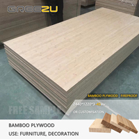 Planches de bambou modernes sur mesure, grandes, 8x4, triplées, en bambou, placage de 9 mm, décoration de meubles