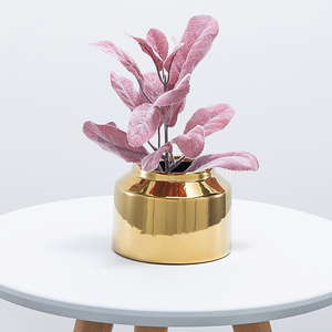 Vase en céramique laiton doré brossé, 1 pièce, style nordique, décoration de salon, de maison, porte-stylo à fleurs séchées, support de plantes, <span class=keywords><strong>Pot</strong></span> de fleurs moderne - Product Image 6