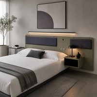 Tête de lit d'hôtel King Size américaine personnalisée Hampton Inn Resort Tête de lit Queen King en bois Ensemble de meubles