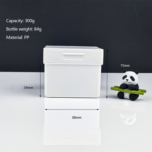 300ml PP Snap Top Round Jar Cosmetic Cotton Pad Container with Tweezer Mask Storage Box Refillable - Product Image 4