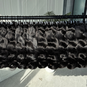 ผมมนุษย์แท้จากกัมพูชาแบบเวฟธรรมชาติ สีธรรมชาติ เนื้อผมหนาแน่น จัดเรียงเกล็ดผมอย่างดี เย็บด้วยเครื่องจักรแบบสองชั้น - Product Image 4