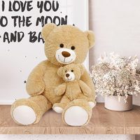 En gros, Énorme peluche ours doux, jouets animaux mère et bébé, doublure en maille, cadeaux de fête prénatale, cadeaux de Saint-Valentin et de Noël
