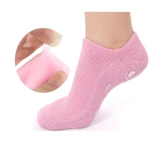 Chaussettes ultrason pour les pieds, accessoire de soins pour femmes, Gel de refroidissement, de Spa, hydratant, pour talons craquelés, 1 paire