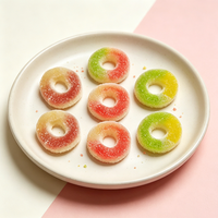 Usine OEM/ODM, vente en gros de bonbons gélifiés acidulés et sucrés en forme d'anneaux, saveurs de fruits mélangées, confiserie douce