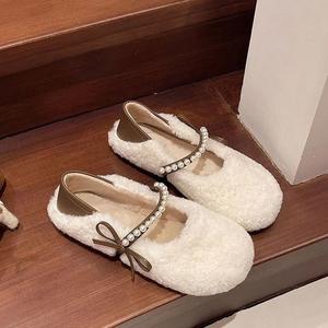 Botas de invierno cálidas, impermeables y antideslizantes, de forro polar, con suela gruesa, de algodón afelpado, de cuero, estilo clásico para una sola persona. - Product Image 1