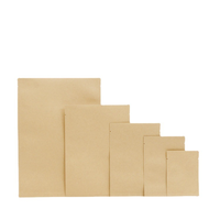 Sacs d'emballage biodégradables à bouche plate thermoscellable, unités, 3 côtés, mini petites fleurs de collation, thé brun, sans poignées, sacs en papier kraft pour poudre
