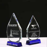 Trophée en cristal transparent de haute qualité en gros, vierge pour gravure laser 3D, récompenses en cristal