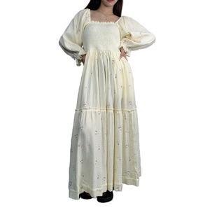 Robe de jardin décontractée élégante et ajustée pour femme, personnalisable, magnifique vêtement ample avec tissu tissé à motif écologique - Product Image 4