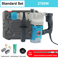 Marteau perforateur multifonctionnel 2200W 220V, perceuse à percussion électrique portative pour béton domestique