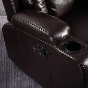 Geeksofa, diseño moderno, sillas de cine reclinables eléctricas de cuero, asientos de cine en casa, sofá, sillón con portavasos y almacenamiento de brazos - Product Image 4