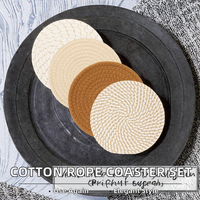 Sous-verres réutilisables en coton polyester de luxe, 18 cm, pour la décoration de table à manger, tapis pour tasses, tapis pour plats, porte-pots, coussin isolant