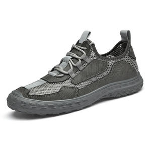 Zapatos de Hombre Hechos a Mano, de Cuero Genuino, con Cordones de Malla, Transpirables, con Suela de Goma, para Todas las Estaciones, para Montañismo, Viajes y Deportes al Aire Libre - Product Image 5