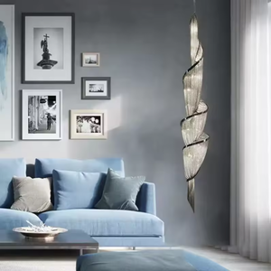 nordic italian design tassel aluminum silver chain <b>Chandeliers</b> Pendant Lights for <b>living</b> <b>room</b> - Product Image 1