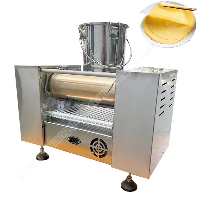Máquina de fazer bolo em camada de mousse Durian Mille Crepe Máquina elétrica de waffle panqueca