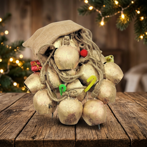 Factory Wholesale Metal Decorative Small Windchimes <b>Bells</b> in Wallet Shaped with Rustic Finished <b>Cow</b> <b>Bells</b> Christmas Jingle <b>Bells</b> - Product Image 1