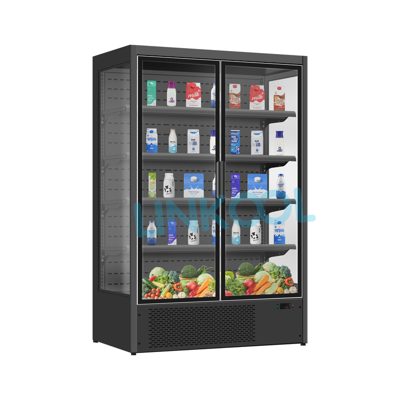 Commercial Outdoor LED Lit Glass Door