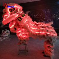 Célébration du festival Merveilleuse Performance Danse du lion chinois Costume de lion léger Led Costume de mascotte de lion Led programmable