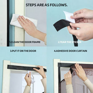 Venta al por mayor cortina de malla <span class=keywords><strong>antimosquitos</strong></span> cortina de puerta de pantalla magnética con imán fuerte - Product Image 6