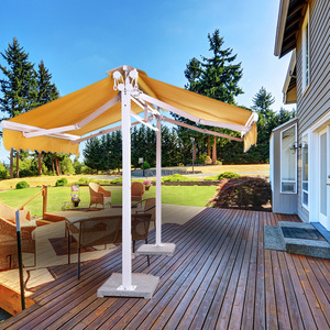 Cadre en alliage d'aluminium Auvent de patio Contrôle <span class=keywords><strong>manuel</strong></span> électrique Conception rétractable <span class=keywords><strong>double</strong></span> face Tissu imperméable-Auvent motorisé - Product Image 4