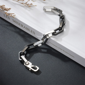 European American Hipster Inspired Trendy Stainless Steel <b>Bracelet</b> Personalized Unisex Gift Color-Blocked Design 18K Gold Plated - Product Image 4