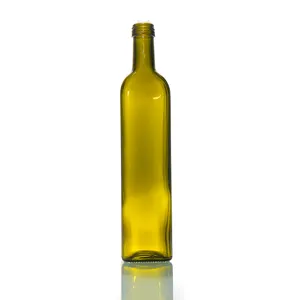 Esportazione di qualità verde trasparente marrone 500ml 750ml 1000ml bottiglia di vetro quadrata rotonda aceto con pellicola termoretraibile
