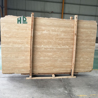 Carreaux de Travertin Ivoire Naturel, Travertin Beige Populaire, Dalles de Marbre Beige de Haute Qualité, Travertin Mural