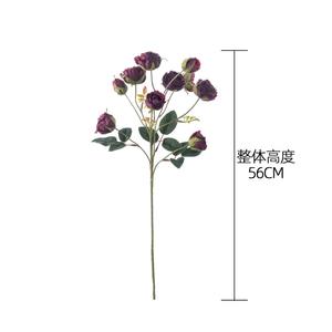 W-A0010 Nuevo Estilo <span class=keywords><strong>de</strong></span> Flor Artificial con Tacto Real, Caminos <span class=keywords><strong>de</strong></span> Luciérnagas, Rosa <span class=keywords><strong>de</strong></span> 10 Cabezas, Decoración para el Hogar y Bodas - Product Image 2