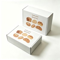 Boîtes d'emballage pour pain en carton de qualité alimentaire, boîte à biscuits de boulangerie de haute qualité, boîte à gâteaux, biscuits, croissants avec séparateur