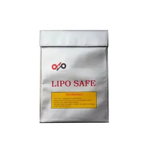 Large Capacity Lipo Battery Storage Guard Safe Pouch for Charge and Storage with Double Zipper Fireproof Explosionproof Safe Bag