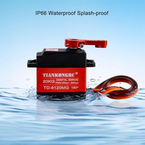Aismartlink TD-8120MG 20kg kỹ thuật số <span class=keywords><strong>servo</strong></span> mô-men xoắn cao kim loại bánh răng không thấm nước 4.8-7.2V với 25t cánh tay cho 1/10 1/8 RC Xe Cánh tay robot - Product Image 5