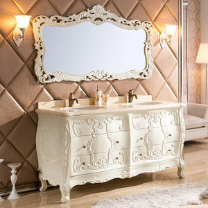 European Luxury Classic Complete Set <strong>Bathroom</strong> Vanities Cabinet Italian <strong>French</strong> <strong>Style</strong> Antique Solid Wood <strong>Bathroom</strong> Vanity - Product Image 2