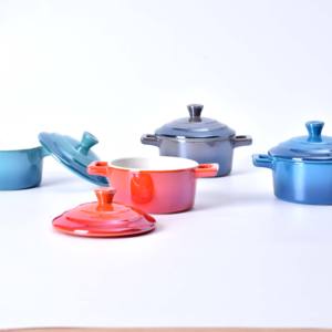 Ensemble de plats à gratin en céramique miniatures colorés de style européen, design tendance, résistants au <span class=keywords><strong>four</strong></span>, écologiques, personnalisables - Product Image 6