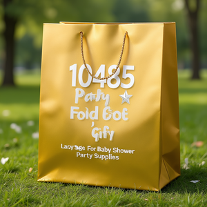 10485 Large Gold Foil Gift <b>Bag</b> For Baby <b>Shower</b> Party Supplies - Product Image 3