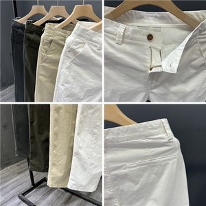 <span class=keywords><strong>Pantaloni</strong></span> <span class=keywords><strong>Lunghi</strong></span> da <span class=keywords><strong>Uomo</strong></span> di Tendenza Stile Coreano Casual Eleganti con Cerniera Taglio Dritto e Aderente da Ufficio - Product Image 3