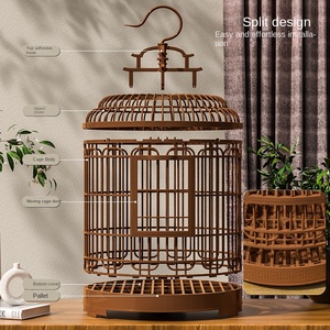 Gabbia per Uccelli Domestica Grande Lusso Villa Retrò in Plastica da Esterno Portatile Facile da Pulire per Pappagalli Peonia e Calopsittici - Product Image 2