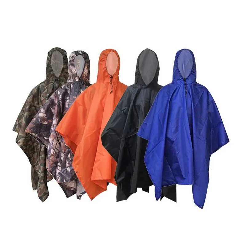 3 1 çok fonksiyonlu kullanımlık kapşonlu yağmur panço su geçirmez yağmurluk ceket erkekler kadınlar yetişkinler için