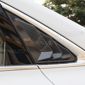 Car ABS Rear Quarter Panel <b>Window</b> Side Louvers Black Carbon Fiber Color Vent <b>Decal</b> Cover for Audi A3 8Y Sedan 2020 2021 2022 - Product Image 6