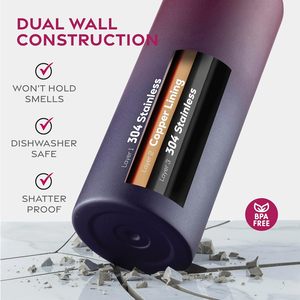 Customized Vacuum Insulated Wide Mouth Sports Water Bottle <b>Flask</b> Double Wall Stainless Steel 6-12 Hours Thermal Insulation - Product Image 5