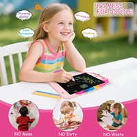 Tablettes d'écriture numériques pour enfants, blocs-notes magnétiques autocollants LCD, style étui de papeterie, tableau d'écriture