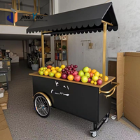 Vélo alimentaire électrique, chariot de nourriture de rue écologique avec réfrigérateur pour des collations rapides et des événements gastronomiques