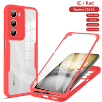 Lichicase Mutil couleur panneau arrière clair bords surélevés étui pare-chocs pour Realme C75 C75X 14X PC couverture arrière