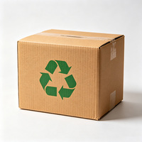 Boîte d'expédition en carton ondulé kraft écologique, imprimée sur mesure, boîtes de colisage en carton recyclable, vente en gros
