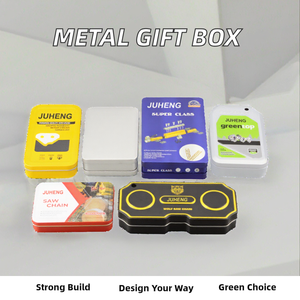 Boîte en fer rectangulaire hermétique personnalisée pour biscuits et gâteaux, recyclable, avec impression PVC en relief pour le stockage de gâteaux sucrés - Product Image 2