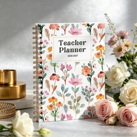 Carnet de planification académique pour enseignants 2026-2027 avec couverture en tissu et reliure spirale – Idéal pour les écoles et les cadeaux (vente en gros)