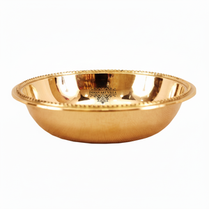 IndianArtVilla Bol en laiton pur pané-Vaisselle de 100 ml pour le stockage et le service pour un usage quotidien - Product Image 1