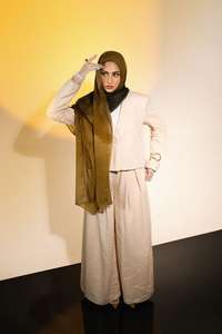 控えめなブランドの女性用オンブレプリントモダールヒジャブスカーフ70x180cm通気性のあるプリント織りヒジャブショール（カスタムロゴ付き） - Product Image 5