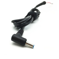 Kabel Adaptor Laptop HP Laris Manis, Kabel DC 4.5*3.0mm Pin Biru, Kabel Daya Model Siku