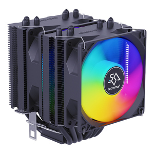 SNOWMAN MX6 Kosten günstiger schwarzer RGB-CPU-Kühler TDP150W Schwarzer <span class=keywords><strong>Computer</strong></span> kühler Hoher Luftstrom mit 2 Lüftern - Product Image 1