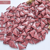 Mosaïque DIY : Tuiles triangulaires vitrifiées faites à la main, pierres de verre colorées, matériaux de patchwork pour enfants, décoration intérieure, rentrée scolaire, style chinois